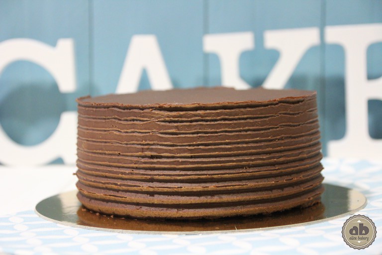 Layer cake con chocolate nata y ganache